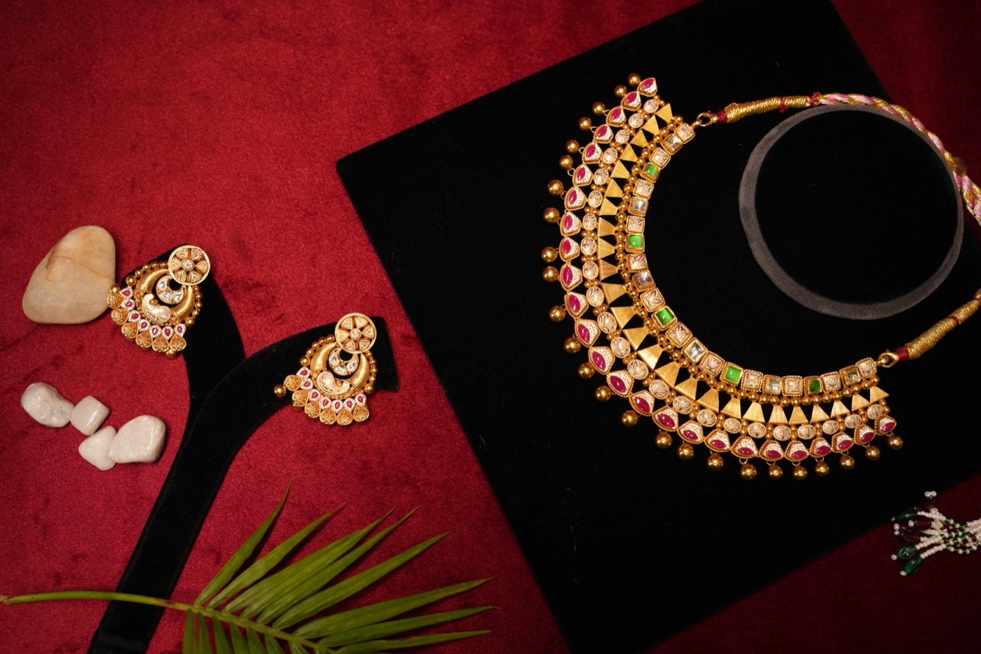 Intricate gold necklace